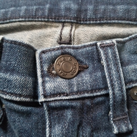 Rag & Bone Jeans Cardiff Cotton Blend Dark Blue Size 26 - Picture 6 of 16